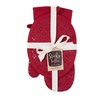 image:imageSticky Toffee Oven Mitt and Pot Holder Set of 3  Red NonSlip Silicone Kitchen Hot Pads and Mitts 100 Cotton Shell OekoTex Cotton