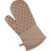 image:imageSticky Toffee Oven Mitt and Pot Holder Set of 3  Tan Kitchen Hot Pads and Mitts with NonSlip Silicone Grip 100 Cotton Shell OekoTex Cotton