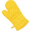 image:imageSticky Toffee Oven Mitt and Pot Holder Set of 3  Yellow NonSlip Kitchen Hot Pads and Mitts with Silicone Grip 100 Cotton Shell OekoTex Cotton