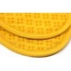 image:imageSticky Toffee Oven Mitt and Pot Holder Set of 3  Yellow NonSlip Kitchen Hot Pads and Mitts with Silicone Grip 100 Cotton Shell OekoTex Cotton