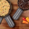 image:imageSticky Toffee Pan Handle Covers for Cast Iron Skillet Set of 2 Gray Heat Resistant Sleeves 3 x 6 in OekoTex Cotton Hot Pot Holders