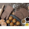 image:imageSticky Toffee Silicone Pot Holders Set of 2 Brown Heat Resistant to 500F NonSlip Oven Hot Pads with OekoTex Cotton Shell 7 x 9 in