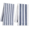 image:imageSticky Toffee Waffle Kitchen Towels Set of 2 White and Blue Striped Waffle Weave Dish Towels for Kitchen Absorbent Waffle Hand Towels OekoTex Cotton Tea Towels 25 in x 15 in JVSPKA5439
