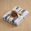 image:imageSticky Toffee Waffle Weave Kitchen Towels Set of 2 White and Gray Stripes 25 x 15 in Absorbent Cotton Hand and Dish Towels OekoTex Tea Towels