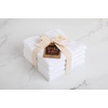 image:imageSticky Toffee Washcloths Set of 4  13x13 in White 100 Terry Cotton Soft and Absorbent OekoTex Cloths for Body and Face Washing