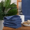 image:imageWashcloths Set 100 Cotton Blue OekoTex Terry Cotton Soft and Absorbent Wash Cloths for Your Body Face Towel for Washing Face Set of Four 13 in x 13 in