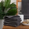 image:imageWashcloths Set 100 Cotton Gray OekoTex Terry Cotton Soft and Absorbent Wash Cloths for Your Body Face Towel for Washing Face Set of Four 13 in x 13 in
