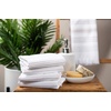 image:imageWashcloths Set 100 Cotton Soft and Absorbent Terry Towels Modern Stripe Reusable Fingertip Towels Quick Drying 13 in x 13 in 4 Pack Tan