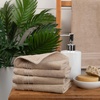 image:imageWashcloths Set 100 Cotton Tan OekoTex Terry Cotton Soft and Absorbent Wash Cloths for Your Body Face Towel for Washing Face Set of Four 13 in x 13 in