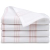 image:imageWashcloths Set 100 Cotton White Soft and Absorbent Terry Towels Modern Stripe Reusable Fingertip Towels Quick Drying 13 in x 13 in 4 Pack Blush Pink