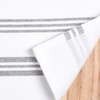 image:imageWashcloths Set 100 Cotton White Soft and Absorbent Terry Towels Modern Stripe Reusable Fingertip Towels Quick Drying 13 in x 13 in 4 Pack Gray