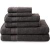 image:imageBath Towels Set of 6 for Bathroom Gray Bath Towels and Washcloths Set 2 Bath Towels 2 Hand Towels and 2 Wash Cloths Soft and Absorbent Oeko Tex Cotton Towels