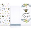 image:imageFlour Sack 100 Cotton Bee Dish Towels  3 Pack 28 x 29 in Absorbent Low Lint Cute amp Quote Designs