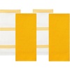 image:imageKitchen Towels Dish Towels 100 Cotton Set of 4 Yellow and White Hand Towels Tea Towels Reusable and Absorbent Cleaning Cloths OekoTex Cotton 28 in x 16 in