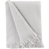 image:imageMuslin Throw Blanket for Couch 100 Cotton 60x50 in Gray Muslin Cotton Blankets for Adults Soft Lightweight and Breathable Throw Boho Farmhosue