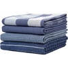 image:imageSticky Toffee 100 Cotton Kitchen Towels 28x16 in  Blue Dish Hand and Tea Towels in Flat Terry Waffle and Herringbone Weaves