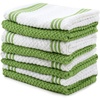 image:imageSticky Toffee Cotton Dishcloths Set of 8  Green and White Dish Towels 12x12 in Reusable and Absorbent Tea Towels for Cleaning or Drying OekoTex Cotton
