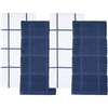image:imageSticky Toffee Cotton Kitchen Towels Set of 4 Dark Blue and White 28 x 16 in Absorbent Reusable Tea and Hand Towels Kitchen Cleaning Cloths