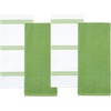 image:imageSticky Toffee Cotton Terry Kitchen Dish Towels Thick and Absorbent 4 Pack 28 in x 16 in Green Stripe