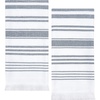 image:imageSticky Toffee Hand Towels for Bathroom Set of 2  28x16 in White and Navy Blue Striped Turkish Towels Soft and Absorbent Decorative 100 Cotton Bath Towels