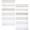 image:imageSticky Toffee Hand Towels for Bathroom Set of 2  28x16 in White and Tan Striped Turkish Towels Soft and Absorbent Decorative 100 Cotton Bath Towels