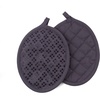 image:imageSticky Toffee Silicone Pot Holders Set of 2 Gray Heat Resistant to 500F NonSlip Oven Hot Pads with OekoTex Cotton Shell 7 x 9 in