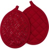 image:imageSticky Toffee Silicone Pot Holders Set of 2 Red Heat Resistant to 500F NonSlip Oven Hot Pads with OekoTex Cotton Shell 7 x 9 in