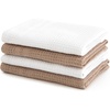 image:imageSticky Toffee Waffle Dishcloths 100 Cotton Set of 4 Tan and White Dish Cloths Sets for Kitchen Kitchen Towels Reusable Absorbent Cleaning Cloths OekoTex Cotton 12 in x 12 in JVSPKA5440