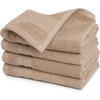 image:imageWashcloths Set 100 Cotton Tan OekoTex Terry Cotton Soft and Absorbent Wash Cloths for Your Body Face Towel for Washing Face Set of Four 13 in x 13 in