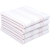 image:imageWashcloths Set 100 Cotton White Soft and Absorbent Terry Towels Modern Stripe Reusable Fingertip Towels Quick Drying 13 in x 13 in 4 Pack Blush Pink