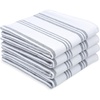 image:imageWashcloths Set 100 Cotton White Soft and Absorbent Terry Towels Modern Stripe Reusable Fingertip Towels Quick Drying 13 in x 13 in 4 Pack Gray