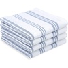 image:imageWashcloths Set 100 Cotton White Soft and Absorbent Terry Towels Modern Stripe Reusable Fingertip Towels Quick Drying 13 in x 13 in 4 Pack Navy Blue