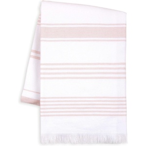 image:imageBath Towel Turkish Towel 100 Cotton Hammam White Towel Soft and Absorbent Terry Backing Oeko Tex Cotton Oversized Beach Towel 65 in x 35 in Blush Pink