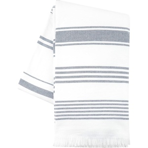 image:imageBath Towel Turkish Towel 100 Cotton Hammam White Towel Soft and Absorbent Terry Backing Oversized 65 in x 35 in Navy