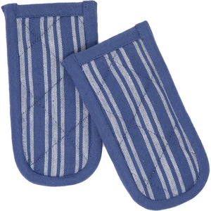 image:imageSticky Toffee Pan Handle Covers for Cast Iron Skillet Set of 2 Blue Heat Resistant Sleeves 3 x 6 in OekoTex Cotton Hot Pot Holders