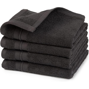 image:imageWashcloths Set 100 Cotton Gray OekoTex Terry Cotton Soft and Absorbent Wash Cloths for Your Body Face Towel for Washing Face Set of Four 13 in x 13 in