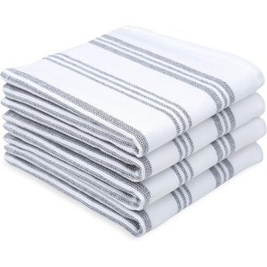 image:imageWashcloths Set 100 Cotton White Soft and Absorbent Terry Towels Modern Stripe Reusable Fingertip Towels Quick Drying 13 in x 13 in 4 Pack Gray