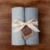 image:imageSticky Toffee Muslin Swaddle Baby Blanket Blue Gray Stars 47 x 47 in Soft Breathable OekoTex Cotton Newborn Wrap and Receiving Blanket