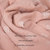 image:imageSticky Toffee Muslin Swaddle Baby Blanket Blush Pink Rainbows 47 x 47 in Soft Breathable OekoTex Cotton Newborn Wrap and Receiving Blanket