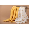 image:imageSticky Toffee Muslin Swaddle Baby Blanket Yellow Suns 47 x 47 in Soft Breathable OekoTex Cotton Newborn Wrap and Receiving Blanket