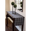 image:imageTable Runner Cotton Farmhouse Plaid 14x72 in Table Dcor for Kitchen or Dining Gray Cloth Woven Table Runners