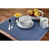 image:imagePlacemats Set of 4 Woven Cloth Placemat Set 14x19 in Blue Large Ribbed Place Mats for Kitchen or Dining Table Washable Cotton Table Mats
