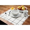 image:imagePlacemats Set of 4 Woven Cloth Placemat Set 14x19 in Cream Farmhouse Plaid Place Mats for Kitchen or Dining Table Washable Cotton Table Mats