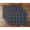 image:imagePlacemats Set of 4 Woven Cloth Placemat Set 14x19 in Gray Farmhouse Plaid Place Mats for Kitchen or Dining Table Washable Cotton Table Mats