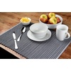 image:imagePlacemats Set of 4 Woven Cloth Placemat Set 14x19 in Gray Large Ribbed Place Mats for Kitchen or Dining Table Washable Cotton Table Mats