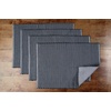 image:imagePlacemats Set of 4 Woven Cloth Placemat Set 14x19 in Gray Large Ribbed Place Mats for Kitchen or Dining Table Washable Cotton Table Mats