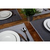 image:imagePlacemats Set of 4 Woven Cloth Placemat Set 14x19 in Gray Large Ribbed Place Mats for Kitchen or Dining Table Washable Cotton Table Mats
