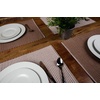 image:imagePlacemats Set of 4 Woven Cloth Placemat Set 14x19 in Tan Neutral Large Ribbed Place Mats for Kitchen or Dining Table Washable Cotton Table Mats