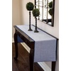 image:imageTable Runner Cotton Farmhouse Boho 14x72 in Table Dcor for Kitchen or Dining Blue Cloth Woven Ribbed Table Runners