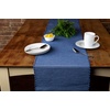image:imageTable Runner Cotton Farmhouse Boho 14x72 in Table Dcor for Kitchen or Dining Blue Cloth Woven Ribbed Table Runners